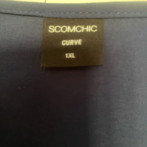 New SCOMCHIC Plus Size Navy Dress - Size XL - Brand New Without Tags - Picture 5 of 6